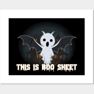cute bat ghost Posters and Art